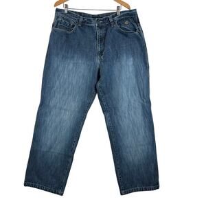 Vintage ENYCE Jeans Mens 40x32 Blue Denim Baggy Wide Leg Hip Hop‎ Skate Y2K